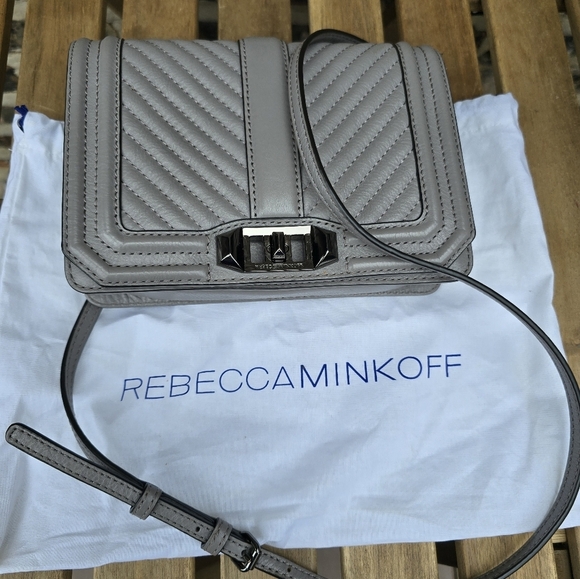 Rebecca Minkoff Handbags - Rebecca Minkoff Light Gray Quilted Crossbody